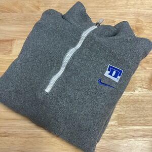 Ladies Nike‎ Duke Blue Devils 1/4 zip fleece pullover medium gray